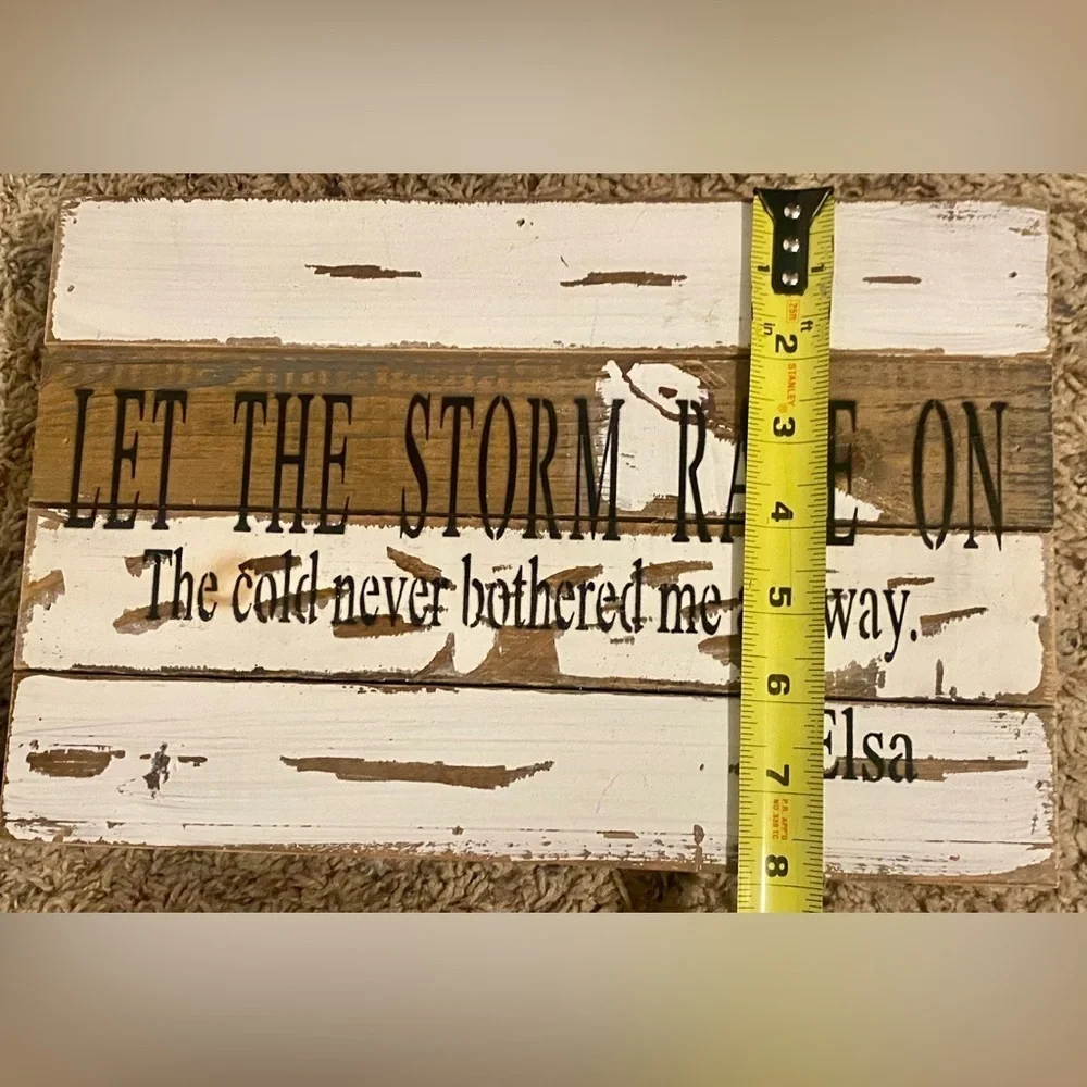 Sweet Bird & Co. Elsa Sign, “Let the Storm Rage On the Cold Never Bothered Me An - Picture 4 of 5